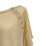 (3color) Sheer Stripe Loose Fit Soft Short Sleeve Tee
