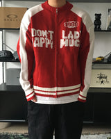 RM Nine lettering color combination knit zip-up (3C)