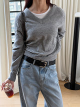 Daily soft v neck knit(5color)
