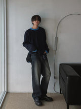 ASCLO Finish Wide Denim Pants (9color)
