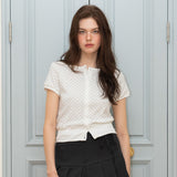Dotty Summer Cardigan (white)