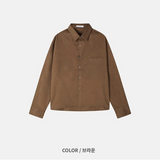 [Unisex] Crop suede shirts(2color)