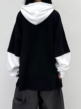 crying layered hoodie