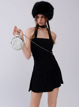 Fluffy Tambourine Chain Bag - Cream