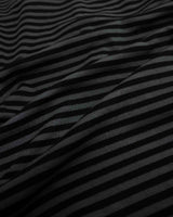 Henley Neck Long Sleeve Stripe Black
