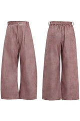 Waxed Biker Relaxed Leather Pants