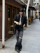 Mile cropped long-sleeve shirt