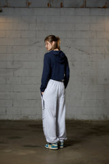 ILLA PPINTUCK HOODIE / NAVY