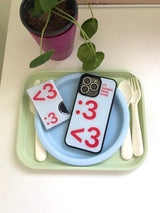 [MADE] Number 3 emoji case + card slot (Sky blue)