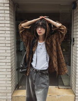 アサムバルーンチェックフードシャツ (3 color)