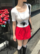 Natural Days Linen Mini Skirt