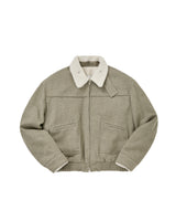 [Premium] LMN Cattle Wool Cropped Padded Jacket (2 Colors)