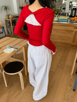 Vintz three-pin tuck balloon wide cotton pants