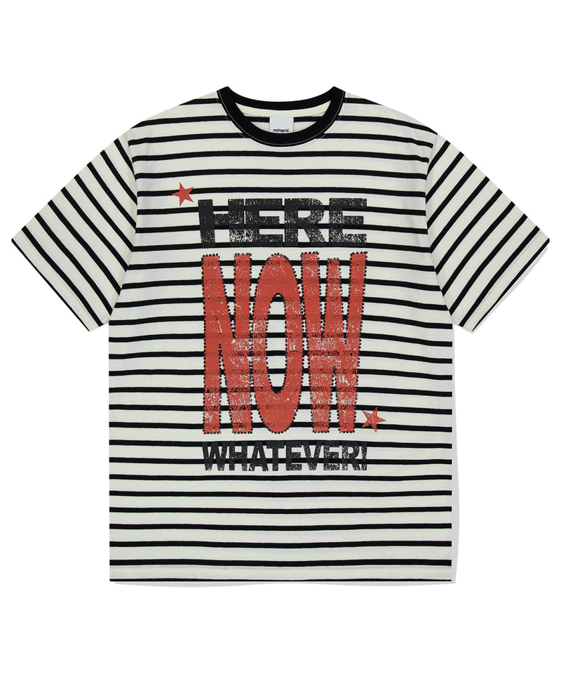 HERE NOW ストライプTシャツ