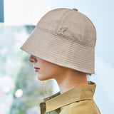 VA Curved Stud Round Drop Bucket Hat / Beige