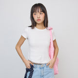 Baby lace tee_ivory