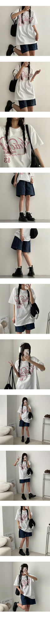 Mer Heart Oversized Fit Short Sleeve Tee