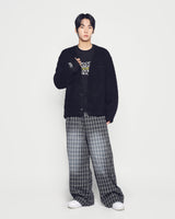 24FW Vネックソリッドカーディガン ブラック