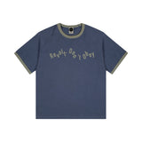GT127 ノスタルジア カラーブロック リンガー T シャツ(BLUE)