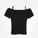 [MADE] ヤンオフショルダーショートスリーブTシャツ