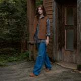 Needlework Wool Quilting Vest_Brown