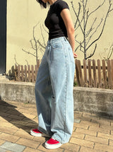 DESTROYED WIDE DENIM PANTS code 21006