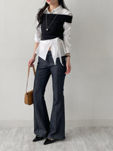 Port Off-Shoulder T-Shirt