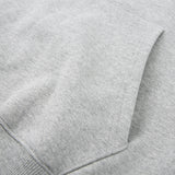 DOUBLE LOOP LOGO SLEEK HOODIE SWEATSHIRT GRAY