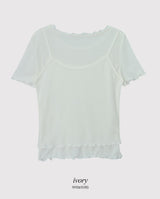 #ウェーブポイントショートスリーブTシャツ＋スリーブレスセット(3color)