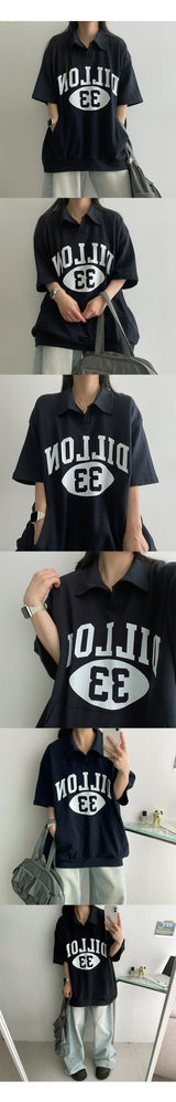 Loop Anorak Collar Short-Sleeved T-Shirt