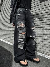 デニムデストロイドパンツ