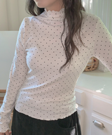 Dot Wave Turtleneck T-Shirt