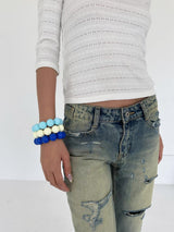 Color ball bold bangle(3color)
