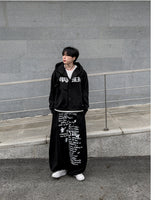 Dark Button Hooded Cardigan
