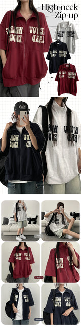 Cherheyneck Short Sleeve Zip-Up
