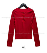 Methi Button Henley Long Sleeve