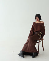 a mink fur ethnic wide belt