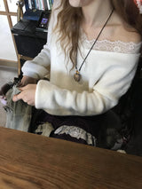 セターレースVネックニット