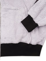 UNISEX Fake Fur Hooded Zip-Up Gray (FCE4ZP657M)