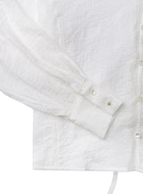 Frill v-neck blouse