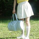 logo duffle bag_baby blue