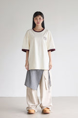 パターンラインリンガーTシャツ