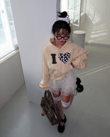 シースルーカンカンフリルスカートパンツミニスカート