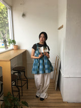 Lauv patchwork blouse (2color)