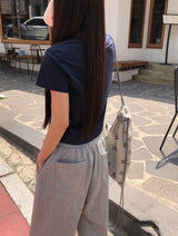 [ORIGINAL] ウエストプリントレイヤードバミューダパンツ
