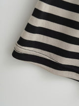 Striped Button V-Neck Tee 232016480