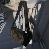 [Mini Pouch Set] Hitch Leopard Cotton Cross Shoulder Bag