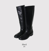 Suede Leather Long Boots (2color)