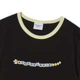 25SS スネークイニシャルリンガークロップ半袖Tシャツ ブラック