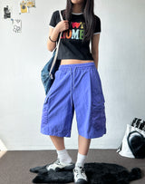 Color Pop Wide Fit Nylon Bermuda Shorts 4color